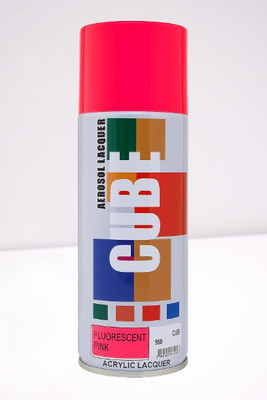 Golden Fox CUBE Fluorescent Pink Acrylic Lacquer Spray Paint fluorescent pink Spray Paint 400 ml(Pack of 1)