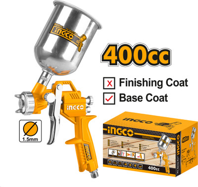 INGCO Air Spray Gun, 400ml Capacity Spray Gun Orange Spray Paint 400 ml(Pack of 1)