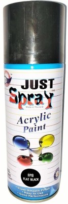 Just Spray Matte Black Heat Resistant High Heat Surface Spray Paint Gloss Finish Black Spray Paint 400 ml(Pack of 1)