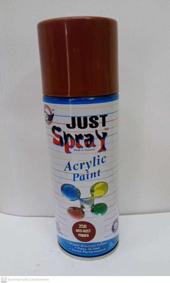 Just Spray Red Primer Spray Paint Gloss Finish Spray Paint Quick Dry Good finish Red Spray Paint 400 ml(Pack of 1)