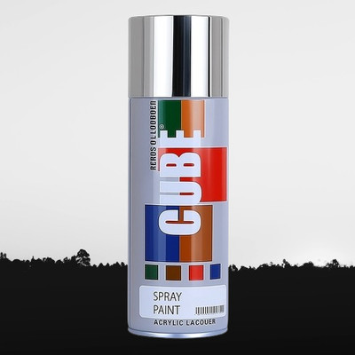 Golden Fox Cube Chrome Spray Paint Bright Chrome Spray Paint 400 ml(Pack of 1)