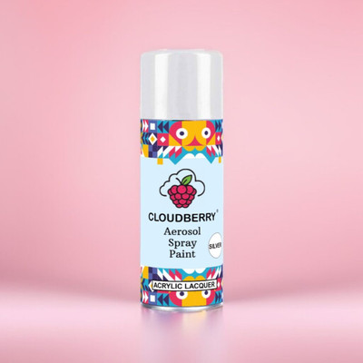 Cloudberry Gloss Finish Silver Spray Paint 400 ml(Pack of 1)