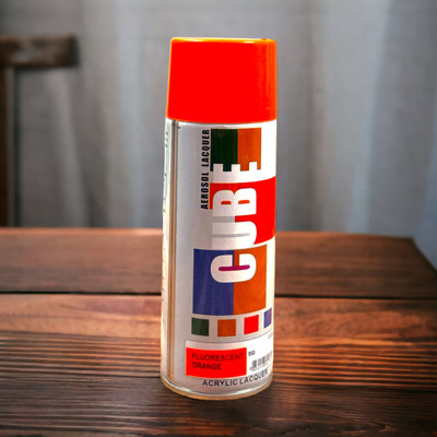 CUBE Orange Spray Paint 450 ml(Pack of 1)