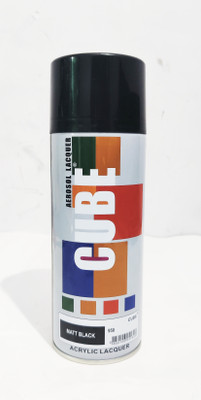 CUBE CUBE MATT BLACK SPRAY Black Spray Paint 400 ml(Pack of 1)