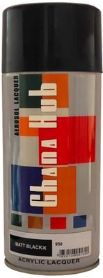 GHANA HUB Premium Cube Single Matt Black Spray Paint 600 ml(Pack of 1)