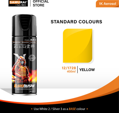 Samurai Kurobushi Standard Colours SP012 Yellow Spray Paint 400 ml(Pack of 1)