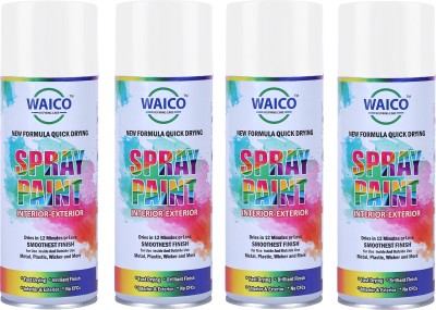 WAICO Spray paint, 400 ML, Outdoor White Spray Paint 1600 ml(Pack of 4)