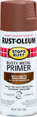 MROkart Rust-Oleum Stops Rust 7769830 Rusty Metal Primer Brown Spray Paint 340 ml(Pack of 1)