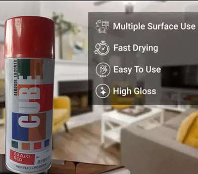 CUBE Red Spray Paint 400 ml(Pack of 1)