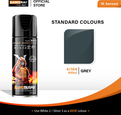 Samurai Kurobushi Standard Colours SP004 Grey Spray Paint 400 ml(Pack of 1)