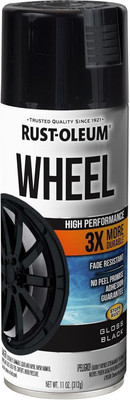 MROkart Rust-Oleum Wheel 3X 368076 AUTOMOTIVE High Performance Black Spray Paint 312 ml(Pack of 1)