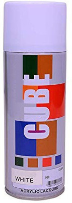 CUBE Cube Aerosol Spray Paint for Multipurpose White Spray Paint 400 ml(Pack of 1)
