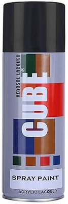 Golden Fox GB-05 Cube Aerosol Acrylic Multi purpose Fast-Drying Spray Paint GLOSS BLACK Spray Paint 400 ml(Pack of 1)