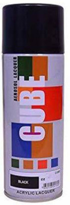 suman traders ACRYLIC LACQUER Black Spray Paint 400 ml(Pack of 1)
