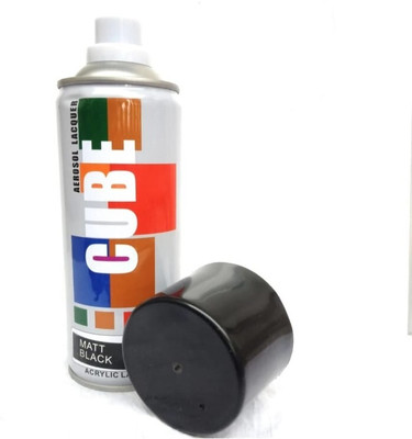 CUBE Cube Aerosol Spray Paint for Multipurpose Black Spray Paint 400 ml(Pack of 1)
