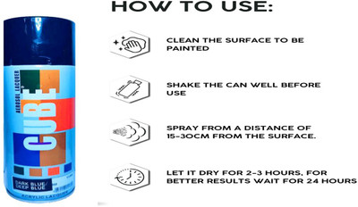 CUBE Auto Care, Metal, Wood, Walls Spray Paints (350gm) Deep Blue Spray Paint 400 ml(Pack of 1)
