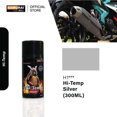 Samurai Kurobushi High-Temperature Bike Silencer Coating Hi-Temp Silver H1 Spray Paint 300 ml(Pack of 1)