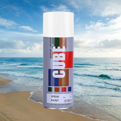 Golden Fox Cube White Spray Paint White Spray Paint 400 ml(Pack of 1)