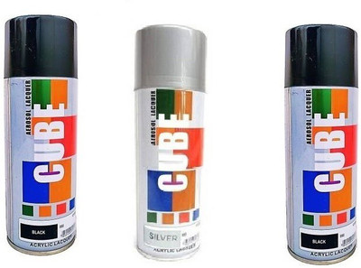 CUBE Cube Aerosol Spray Paint for Multipurpose Multicolor Spray Paint 400 ml(Pack of 3)