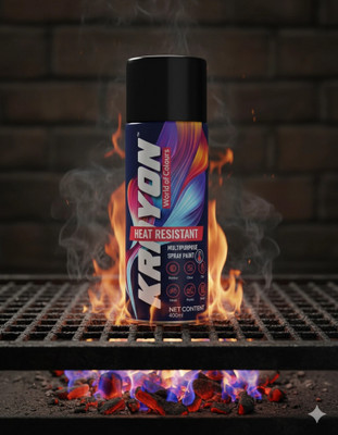 Banna Heat Resistant Glossy Black - Krayon Diy Acrylic Spray Paint Glossy Black Spray Paint 400 ml(Pack of 1)