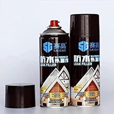 crockdile Elite-level waterproofing, seals even the smallest leaks with precision. Black Spray Paint 450 ml(Pack of 1)