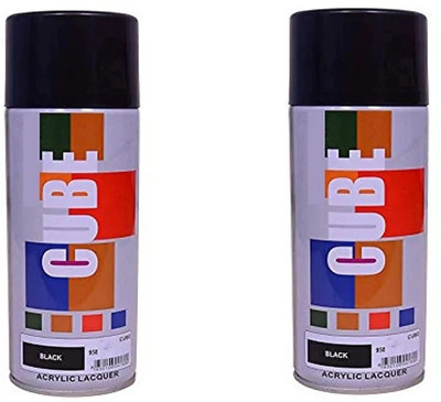 CUBE Scratch Remover Black Spray Paint Combo (Pack Of 2) Black Spray Paint 1200 ml(Pack of 2)