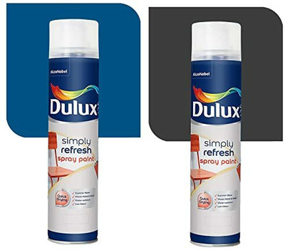 Duiux Simply Refresh DIY Spray Paint Combo Multipurpose Quick Dry for Metal & Wood Blue Spray Paint 400 ml(Pack of 2)