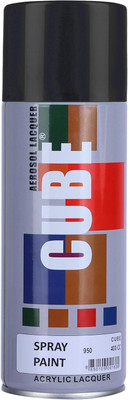 Myryds Premium Quality Multi-Purpose Cube Gloss Black Spray Paint 400 ml(Pack of 1)