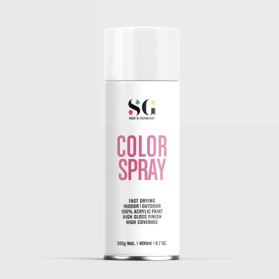 SGPaints DIY, Quick Drying with Gloss finish for Metal, Wood and Walls - White Grey Spray Paint 400 ml(Pack of 1)