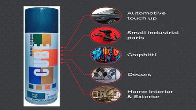 CUBE Walls Spray Paints (350gm) Deep Grey Spray Paint 400 ml(Pack of 1)