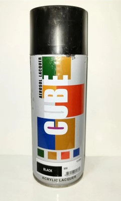 CUBE Gloss Black Black Spray Paint 400 ml(Pack of 1)
