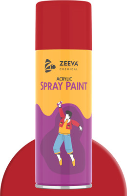 Zeeva Acrylic Spray Paint – for Car, Bike, Metal, Wood, Plastic, and DIY Projects Bright Red Spray Paint 400 ml(Pack of 1)