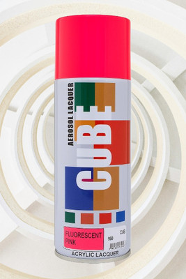 Golden Fox CUBE Fluorescent Pink Acrylic Lacquer Spray Paint fluorescent pink Spray Paint 400 ml(Pack of 1)
