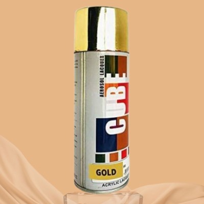 ABB Multipurpose Cube Spray Paint for bike,car,activa,metal,art and craft Gold Spray Paint 400 ml(Pack of 1)