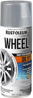 MROkart Rust-Oleum 366438 AUTOMOTIVE High Performance Wheel 3X Metallic Steel Spray Paint 312 ml(Pack of 1)