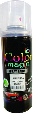 COLORMAGIC DAZZLING SILVER ( MAHINDRA SCORPIO N) | DIY Quick Drying Gloss Finish for Cars Silver Spray Paint 220 ml(Pack of 1)
