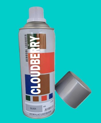 Cloudberry Cube Gloss Finish Silver Spray Paint 400 ml(Pack of 1)