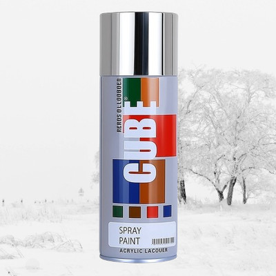 Golden Fox Cube Chrome Spray Paint Bright Chrome Spray Paint 400 ml(Pack of 1)