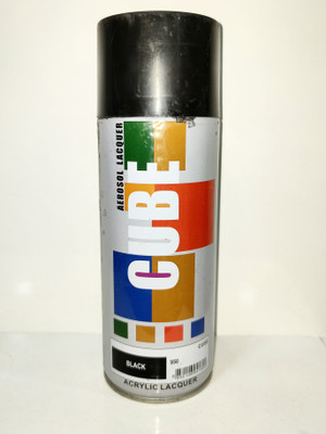 CUBE Black Spray Paint 400 ml(Pack of 1)