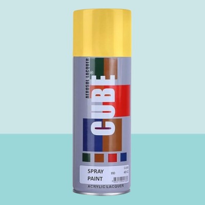 Golden Fox Cube Gold Spray Paint | 400 mL | For Metal, Plastic, Wood, Car & Bike Gold Spray Paint 400 ml(Pack of 1)