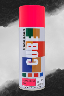 Golden Fox CUBE Fluorescent Pink Acrylic Lacquer Spray Paint fluorescent pink Spray Paint 400 ml(Pack of 1)