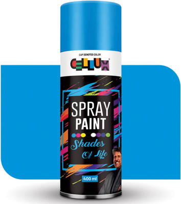 CELLUX 3X Ultra Cover Spray Paint for Wood, Metal, Plastic, Glass & More Surfaces FLUORESCENT BLUE Spray Paint 400 ml(Pack of 1)