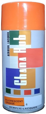 GHANA HUB Premium Cube F1 Single fluorescent Orange Spray Paint 450 ml(Pack of 1)