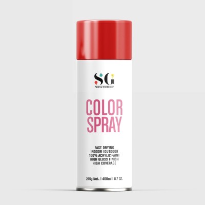 SGPaint DIY, Quick Drying with Gloss finish for Metal, Wood and Walls - PO Red Spray Paint 400 ml(Pack of 1)