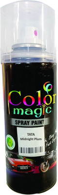 COLORMAGIC CAR MIDNIGHT PLUM PAINT + COMPATBILE FOR TIAGO Black Spray Paint 220 ml(Pack of 1)