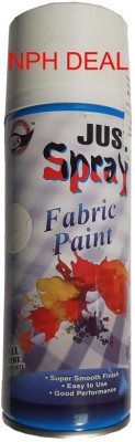 Just Spray FABRIC SPRAY PAINT FOR ART & CRAFT ON FABRIC, SHOES ETC White Spray Paint 400 ml(Pack of 1)