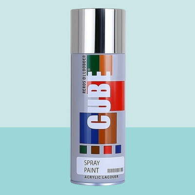 Golden Fox Cube Chrome Spray Paint Bright Chrome Spray Paint 400 ml(Pack of 1)