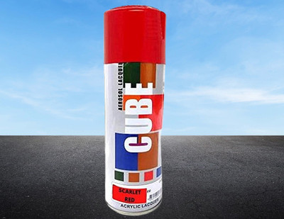 MODAROCK CUBE MULTIPURPOSE RED SPRAY PAINT Red Spray Paint 400 ml(Pack of 1)