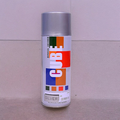 MODAROCK Silver Spray Paint 400 ml(Pack of 1)