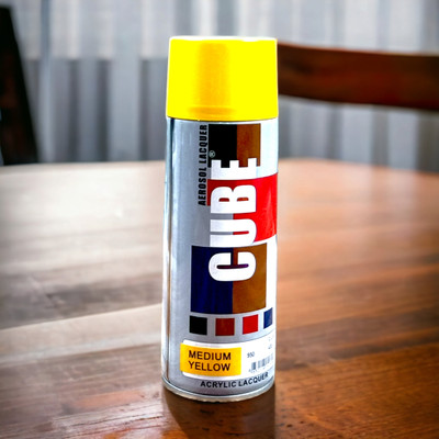 CUBE Yellow Spray Paint 450 ml(Pack of 1)